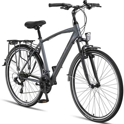 Licorne Bike Vélo de trekking de qualité supérieure 28" Pour homme et femme Dérailleur à 21 vitesses Vélo de ville Life M-V-ATB Licorne Bike Vélo de trekking de qualité supérieure 28" Pour homme et femme Dérailleur à 21 vitesses Vélo de ville Life M-V-ATB