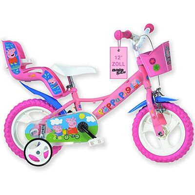 Dino Bikes pour Peppa Pig Vélo Fille 12 pouces Dino Bikes pour Peppa Pig Vélo Fille 12 pouces