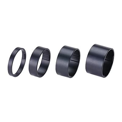 BBB Cycling Spacers LightSpace 5/10/15/20 mm Jeu de direction de vélo ultra léger en aluminium mat Noir Lot de 4 entretoises de fixation, noir, 1,1/8 BBB Cycling Spacers LightSpace 5/10/15/20 mm Jeu de direction de vélo ultra léger en aluminium mat Noir Lot de 4 entretoises de fixation, noir, 1,1/8