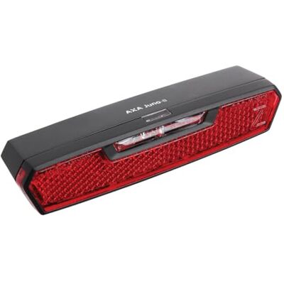 AXA Juno BA Feu arrière de vélo à piles avec fonction d'arrêt automatique Distance de montage 80 mm Avec 2 piles AAA Homologué StVZO AXA Juno BA Feu arrière de vélo à piles avec fonction d'arrêt automatique Distance de montage 80 mm Avec 2 piles AAA Homologué StVZO