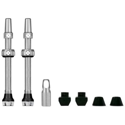 Muc-Off Valves Presta Tubeless 60 mm Valves de Vélo Anti-Fuite de Qualité Supérieure avec Outil Démonte-Obus de Valve Intégré Argenté Muc-Off Valves Presta Tubeless 60 mm Valves de Vélo Anti-Fuite de Qualité Supérieure avec Outil Démonte-Obus de Valve Intégré Argenté