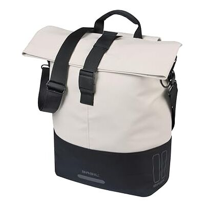 Basil Cove Sacoche de vélo pour porte-bagages Étanche 14-16 l Réfléchissante En matériau recyclé Compatible MIK 29 x 14,5 x 36 cm Noir/blanc Basil Cove Sacoche de vélo pour porte-bagages Étanche 14-16 l Réfléchissante En matériau recyclé Compatible MIK 29 x 14,5 x 36 cm Noir/blanc