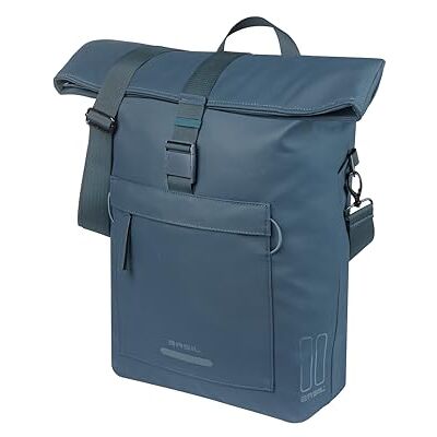 Basil Brooklyn Sacoche de vélo individuelle pour porte-bagages, étanche, 17 l, avec compartiment pour ordinateur portable, réfléchissante, en matériau recyclé, MIK Hooks, 32 x 14 x 40 cm, bleue Basil Brooklyn Sacoche de vélo individuelle pour porte-bagages, étanche, 17 l, avec compartiment pour ordinateur portable, réfléchissante, en matériau recyclé, MIK Hooks, 32 x 14 x 40 cm, bleue
