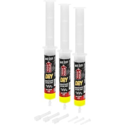 ERRECOM 1000 Miglia BKR 3101 DRY Lubrifiant Chaîne Vélo à utiliser sur Piste Sèche et Poussiéreuse 300 ml (3 x 100 ml), seringue avec Applicateurs Drop et Huggie System, formule fluorescente parfumée ERRECOM 1000 Miglia BKR 3101 DRY Lubrifiant Chaîne Vélo à utiliser sur Piste Sèche et Poussiéreuse 300 ml (3 x 100 ml), seringue avec Applicateurs Drop et Huggie System, formule fluorescente parfumée