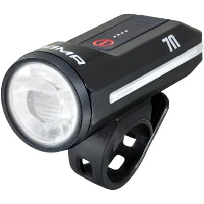 Sigma Aura 70 Feu avant pour vélo 4 modes d'éclairage Comprend le mode AUTO avec capteur de luminosité et la fonction Mode Memory jusqu'à 28 heures d'autonomie de la batterie Sigma Aura 70 Feu avant pour vélo 4 modes d'éclairage Comprend le mode AUTO avec capteur de luminosité et la fonction Mode Memory jusqu'à 28 heures d'autonomie de la batterie