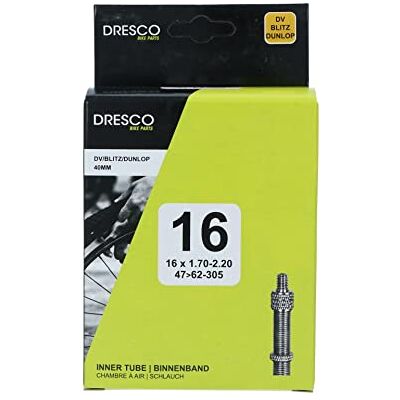 Dresco Pneu intérieur 16x1.70/2.10 DV 40mm Dresco Pneu intérieur 16x1.70/2.10 DV 40mm