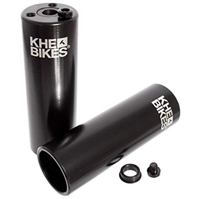 KHEbikes KHE Laser Pro Paire de chevilles en aluminium CNC pour BMX 10 mm 3/8" + 14 mm Noir KHEbikes KHE Laser Pro Paire de chevilles en aluminium CNC pour BMX 10 mm 3/8" + 14 mm Noir