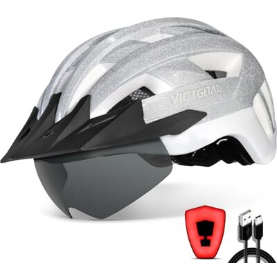VICTGOAL Casque de cyclisme pour homme et femme avec visière magnétique amovible, respirant, 21 canaux de ventilation, casque de vélo réglable VICTGOAL Casque de cyclisme pour homme et femme avec visière magnétique amovible, respirant, 21 canaux de ventilation, casque de vélo réglable