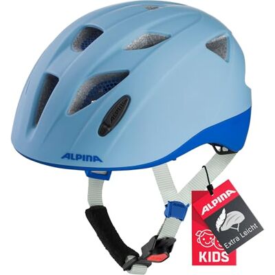 ALPINA XIMO L.E. Casque de vélo léger, sûr et incassable avec lumière LED en option pour enfants, bleu fumé mat, 49-54 cm ALPINA XIMO L.E. Casque de vélo léger, sûr et incassable avec lumière LED en option pour enfants, bleu fumé mat, 49-54 cm