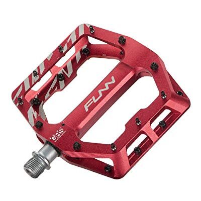FUNN Pédales Plates damental Pédales de vélo à Plateforme Large pour BMX/VTT, Adhérence réglable pour Une stabilité exceptionnelle, Axe CrMo de 9/16 Pouces (Rouge) FUNN Pédales Plates damental Pédales de vélo à Plateforme Large pour BMX/VTT, Adhérence réglable pour Une stabilité exceptionnelle, Axe CrMo de 9/16 Pouces (Rouge)