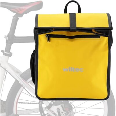 WilTec Sacoche étanche pour porte-bagages jaune – capacité de 22 L – en PVC – pour vélos et vélos électriques – Sac de bicyclette – Cyclisme, courses, excursions WilTec Sacoche étanche pour porte-bagages jaune – capacité de 22 L – en PVC – pour vélos et vélos électriques – Sac de bicyclette – Cyclisme, courses, excursions