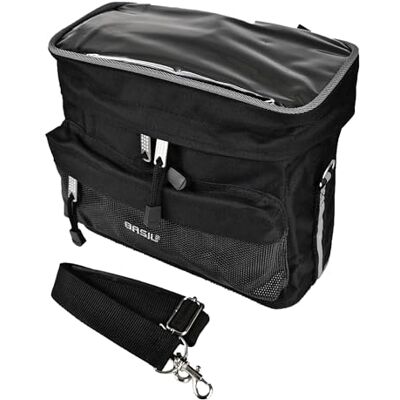 Basil Poche Gauche Mali Sac de Vélo, Unisexe Adulte, Noir, 8 l Basil Poche Gauche Mali Sac de Vélo, Unisexe Adulte, Noir, 8 l