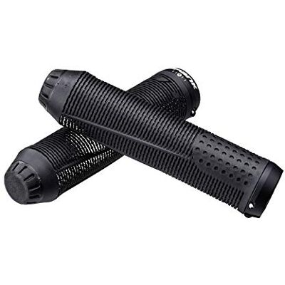 Spank Grips Spike 33 Poignées VTT Mixte Adulte, Black/Grey Spank Grips Spike 33 Poignées VTT Mixte Adulte, Black/Grey
