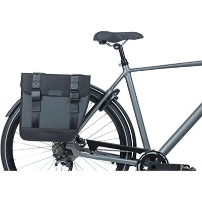 Basil Double sac de bicyclette Tour imperméable Noir 28 l Polyester 600D Basil Double sac de bicyclette Tour imperméable Noir 28 l Polyester 600D