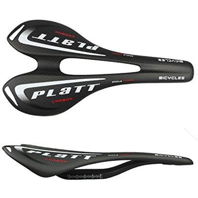 PLATT Selle de vélo légère en fibre de carbone pour vélo de route et VTT PLATT Selle de vélo légère en fibre de carbone pour vélo de route et VTT