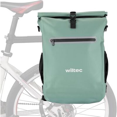 WilTec Sacoche sac à dos étanche pour porte-bagages verte – capacité de 20 L – en 600D TPU – avec compartiment pour ordinateur portable – pour vélos et vélos électriques – Sac de bicyclette – Cyclisme WilTec Sacoche sac à dos étanche pour porte-bagages verte – capacité de 20 L – en 600D TPU – avec compartiment pour ordinateur portable – pour vélos et vélos électriques – Sac de bicyclette – Cyclisme