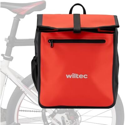 WilTec Sacoche étanche pour porte-bagages rouge – capacité de 22 L – en PVC – pour vélos et vélos électriques – Sac de bicyclette – Cyclisme, courses, excursions WilTec Sacoche étanche pour porte-bagages rouge – capacité de 22 L – en PVC – pour vélos et vélos électriques – Sac de bicyclette – Cyclisme, courses, excursions