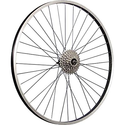 Taylor Roue arrière de vélo 28" avec jante en aluminium avec couronne vissée à 8 vitesses, noir Taylor Roue arrière de vélo 28" avec jante en aluminium avec couronne vissée à 8 vitesses, noir