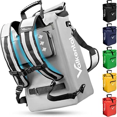 Valkental Sacoche de Vélo 3en1 Adaptée comme Sacoche de Porte-Bagages, Sac à Dos et Sacoche à Bandoulière Imperméable & Réfléchissante Valkental Sacoche de Vélo 3en1 Adaptée comme Sacoche de Porte-Bagages, Sac à Dos et Sacoche à Bandoulière Imperméable & Réfléchissante