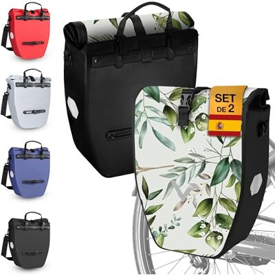 Valkental Grande Sacoche de Porte-Bagages Etanche 28L de Volume Sacoche de Vélo pour Porte-Bagages avec Réflecteurs (Édition Printemps, Pack économique 20L) Valkental Grande Sacoche de Porte-Bagages Etanche 28L de Volume Sacoche de Vélo pour Porte-Bagages avec Réflecteurs (Édition Printemps, Pack économique 20L)