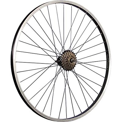 Taylor Roue arrière de vélo 28" avec jante en aluminium avec couronne à vis à 7 vitesses, noir Taylor Roue arrière de vélo 28" avec jante en aluminium avec couronne à vis à 7 vitesses, noir