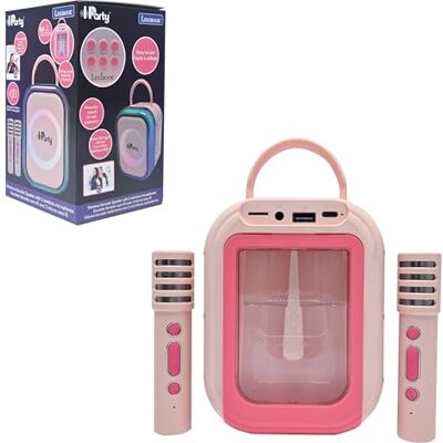Lexibook , Enceinte Karaoké sans fil, BTC030PK 2 micros sans fil, Batterie rechargeable, design portable, Rose Lexibook , Enceinte Karaoké sans fil, BTC030PK 2 micros sans fil, Batterie rechargeable, design portable, Rose