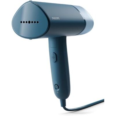 Philips défroisseur à main 3000, 20 g/min, 1000W, pliable et compact, Bleu Prêt en 30 secondes, réservoir amovible 100ml, plaque en plastique, design moderne (STH3000/20) Philips défroisseur à main 3000, 20 g/min, 1000W, pliable et compact, Bleu Prêt en 30 secondes, réservoir amovible 100ml, plaque en plastique, design moderne (STH3000/20)