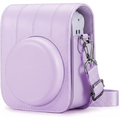 FINTIE Étui pour appareil photo instantané Fujifilm Instax Mini 13/12 Bandoulière réglable, fermeture à bouton-pression, couverture avant amovible, coupe de précision, cuir végétalien FINTIE Étui pour appareil photo instantané Fujifilm Instax Mini 13/12 Bandoulière réglable, fermeture à bouton-pression, couverture avant amovible, coupe de précision, cuir végétalien