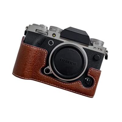 Generic Zakao Étui pour appareil photo Fujifilm Fuji X-T5 XT5 en cuir PU avec ouverture par le bas, café, Trousse de beauté Generic Zakao Étui pour appareil photo Fujifilm Fuji X-T5 XT5 en cuir PU avec ouverture par le bas, café, Trousse de beauté