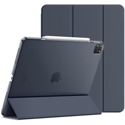 JETech Coque pour iPad Pro 12,9" 4e/3e Gén (2020/2018), Marine Étui Housse Dos Translucide Fin, Support 3 Volets, Veille/Réveil Auto, Protection Légère Antichoc JETech Coque pour iPad Pro 12,9" 4e/3e Gén (2020/2018), Marine Étui Housse Dos Translucide Fin, Support 3 Volets, Veille/Réveil Auto, Protection Légère Antichoc