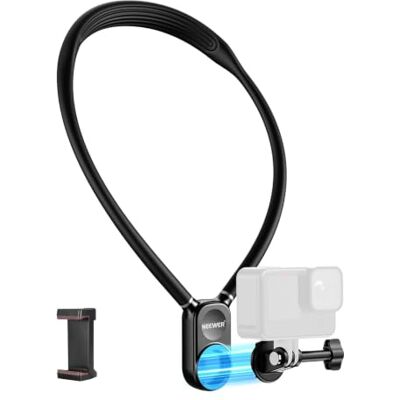 NEEWER Support de cou magnétique compatible avec GoPro Hero 13 12 11 MAX DJI Action 4 Insta360 15 Pro Max Samsung S23, adaptateur et support de caméra d'action POV flexible à libération rapide, GP15 NEEWER Support de cou magnétique compatible avec GoPro Hero 13 12 11 MAX DJI Action 4 Insta360 15 Pro Max Samsung S23, adaptateur et support de caméra d'action POV flexible à libération rapide, GP15