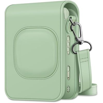 FINTIE Étui de protection de qualité supérieure pour appareil photo instantané Fujifilm Instax Mini LiPlay avec sangles amovibles, Vert agave, Étui pour appareil photo FINTIE Étui de protection de qualité supérieure pour appareil photo instantané Fujifilm Instax Mini LiPlay avec sangles amovibles, Vert agave, Étui pour appareil photo