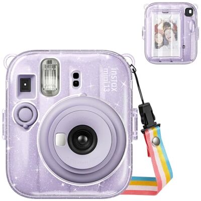 FINTIE Étui Compatible avec Appareil Photo Fujifilm Instax Mini 13, Violet Housse Rigide avec Bandoulière Amovible FINTIE Étui Compatible avec Appareil Photo Fujifilm Instax Mini 13, Violet Housse Rigide avec Bandoulière Amovible