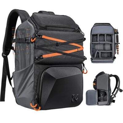 K&F CONCEPT Sac à dos professionnel 25L pour appareil photo reflex numérique, grand sac à dos étanche avec compartiment pour ordinateur portable 15,6 pouces et housse de pluie. K&F CONCEPT Sac à dos professionnel 25L pour appareil photo reflex numérique, grand sac à dos étanche avec compartiment pour ordinateur portable 15,6 pouces et housse de pluie.