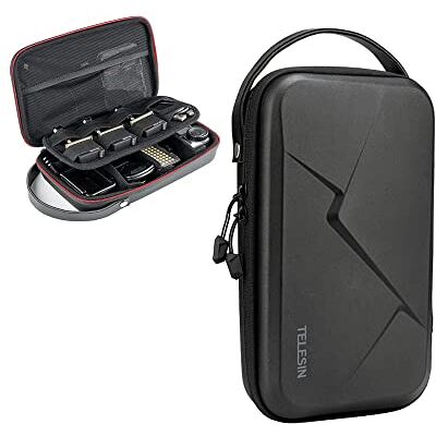TELESIN Eyeon Étui de transport rigide de grande capacité pour Max Session Hero 10 9 8 7 6 5 4 3 Osmo Pocket Action 360 One R X, sac de voyage pour trépied selfie, accessoires, Noir, Taille L TELESIN Eyeon Étui de transport rigide de grande capacité pour Max Session Hero 10 9 8 7 6 5 4 3 Osmo Pocket Action 360 One R X, sac de voyage pour trépied selfie, accessoires, Noir, Taille L