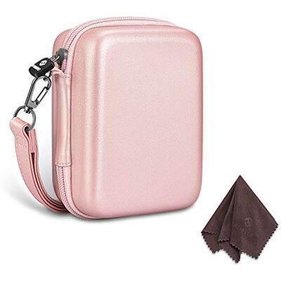 FINTIE Housse pour Fujifilm Instax Mini LiPlay Hybrid Instantané Étui Voyage EVA Housse de Protection Rigide avec Poche Intérieure Sangle Amovible Socohe Zippé, Or Rose FINTIE Housse pour Fujifilm Instax Mini LiPlay Hybrid Instantané Étui Voyage EVA Housse de Protection Rigide avec Poche Intérieure Sangle Amovible Socohe Zippé, Or Rose