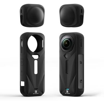 K&F CONCEPT Coque de protection en silicone avec bouchon d'objectif pour Insta360 X5 K&F CONCEPT Coque de protection en silicone avec bouchon d'objectif pour Insta360 X5