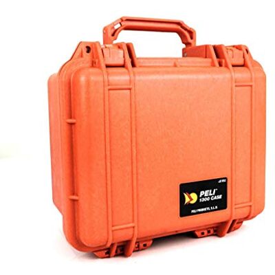 PELI 1300 Coque de protection rigide étanche IP67 Capacité 17 l Fabriquée aux États-Unis avec insert en mousse personnalisable Orange PELI 1300 Coque de protection rigide étanche IP67 Capacité 17 l Fabriquée aux États-Unis avec insert en mousse personnalisable Orange