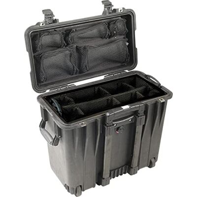 PELI 1440 valise étanche à chargement par le haut, indice de protection IP67, capacité de 34L, fabriquée aux États-Unis, avec séparateur rembourré, couleur: noire PELI 1440 valise étanche à chargement par le haut, indice de protection IP67, capacité de 34L, fabriquée aux États-Unis, avec séparateur rembourré, couleur: noire