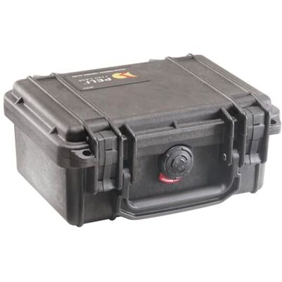 PELI 1120 valise de protection pour les reflex numérique à lumière pulsée ou flash, IP67 étanche à l'eau et à la poussière, capacité de 2L, fabriquée aux États-Unis, sans mousse, noir PELI 1120 valise de protection pour les reflex numérique à lumière pulsée ou flash, IP67 étanche à l'eau et à la poussière, capacité de 2L, fabriquée aux États-Unis, sans mousse, noir