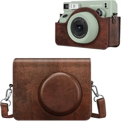 FINTIE Housse de protection pour appareil photo instantané Fujifilm instax Wide 400 Housse de protection de qualité supérieure avec sangle amovible Marron, marron, Wide 400 FINTIE Housse de protection pour appareil photo instantané Fujifilm instax Wide 400 Housse de protection de qualité supérieure avec sangle amovible Marron, marron, Wide 400