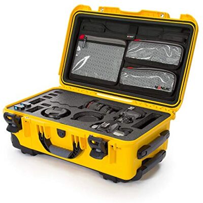 NANUK 935 Étui rigide étanche avec couvercle organiseur et insert en mousse pour Canon Nikon 2 appareils photo reflex numériques et objectifs/objectifs Jaune NANUK 935 Étui rigide étanche avec couvercle organiseur et insert en mousse pour Canon Nikon 2 appareils photo reflex numériques et objectifs/objectifs Jaune