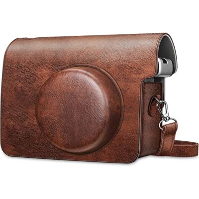 FINTIE Étui de protection pour appareil photo instantané Fujifilm instax Wide 300 Étui de protection de qualité supérieure avec sangle amovible, marron FINTIE Étui de protection pour appareil photo instantané Fujifilm instax Wide 300 Étui de protection de qualité supérieure avec sangle amovible, marron