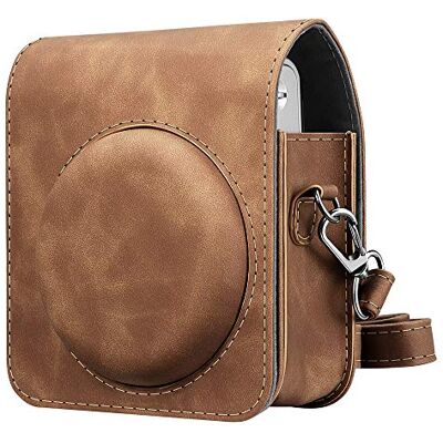FINTIE Housse pour Instax Mini 90 Neo Classic Appareil Photo Instantané Sac de Caméra en Cuir Végétalien Voyage Caméra Cover Case Sac avec Bandoulière Amovible, Marron FINTIE Housse pour Instax Mini 90 Neo Classic Appareil Photo Instantané Sac de Caméra en Cuir Végétalien Voyage Caméra Cover Case Sac avec Bandoulière Amovible, Marron