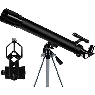 WOWCSXWC Télescope réfracteur astronomique, télescope pour enfants pour débutants en astronomie, compact et portable, trépied réglable en hauteur, télescope de voyage WOWCSXWC Télescope réfracteur astronomique, télescope pour enfants pour débutants en astronomie, compact et portable, trépied réglable en hauteur, télescope de voyage