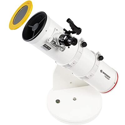 BRESSER Télescope Messier Dobson de 6" avec optique parabolique, de qualité supérieure et compact, parfait pour les voyages avec tube pré-monté sans montage nécessaire, avec viseur LED, 2 oculaires et BRESSER Télescope Messier Dobson de 6" avec optique parabolique, de qualité supérieure et compact, parfait pour les voyages avec tube pré-monté sans montage nécessaire, avec viseur LED, 2 oculaires et