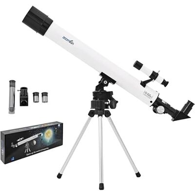 Zoomion Spaceboy 500 AZ télescope astronomique lunette pour enfants et débutants Astronomie avec trépied et accessoires Zoomion Spaceboy 500 AZ télescope astronomique lunette pour enfants et débutants Astronomie avec trépied et accessoires