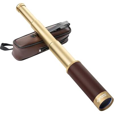 Laupha Télescope Pirate Rétro Monoculaire Zoomable 25x30 Vintage Longue Vue Enfant Lentille BAK-4 Imperméable Mini Télescope pour Adultes Camping Observation des Oiseaux Laupha Télescope Pirate Rétro Monoculaire Zoomable 25x30 Vintage Longue Vue Enfant Lentille BAK-4 Imperméable Mini Télescope pour Adultes Camping Observation des Oiseaux