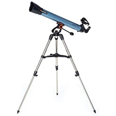 Celestron 22402 Inspire 80AZ Refractor Telescope with Built-In Smartphone Adapter, Blue Celestron 22402 Inspire 80AZ Refractor Telescope with Built-In Smartphone Adapter, Blue