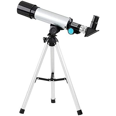 QRTERTYG Jumelles d'astronomie pour débutants Optique en verre entièrement revêtue Ouverture de 50 mm Montage de 400 mm Télescope astronomique réfractant avec trépied QRTERTYG Jumelles d'astronomie pour débutants Optique en verre entièrement revêtue Ouverture de 50 mm Montage de 400 mm Télescope astronomique réfractant avec trépied